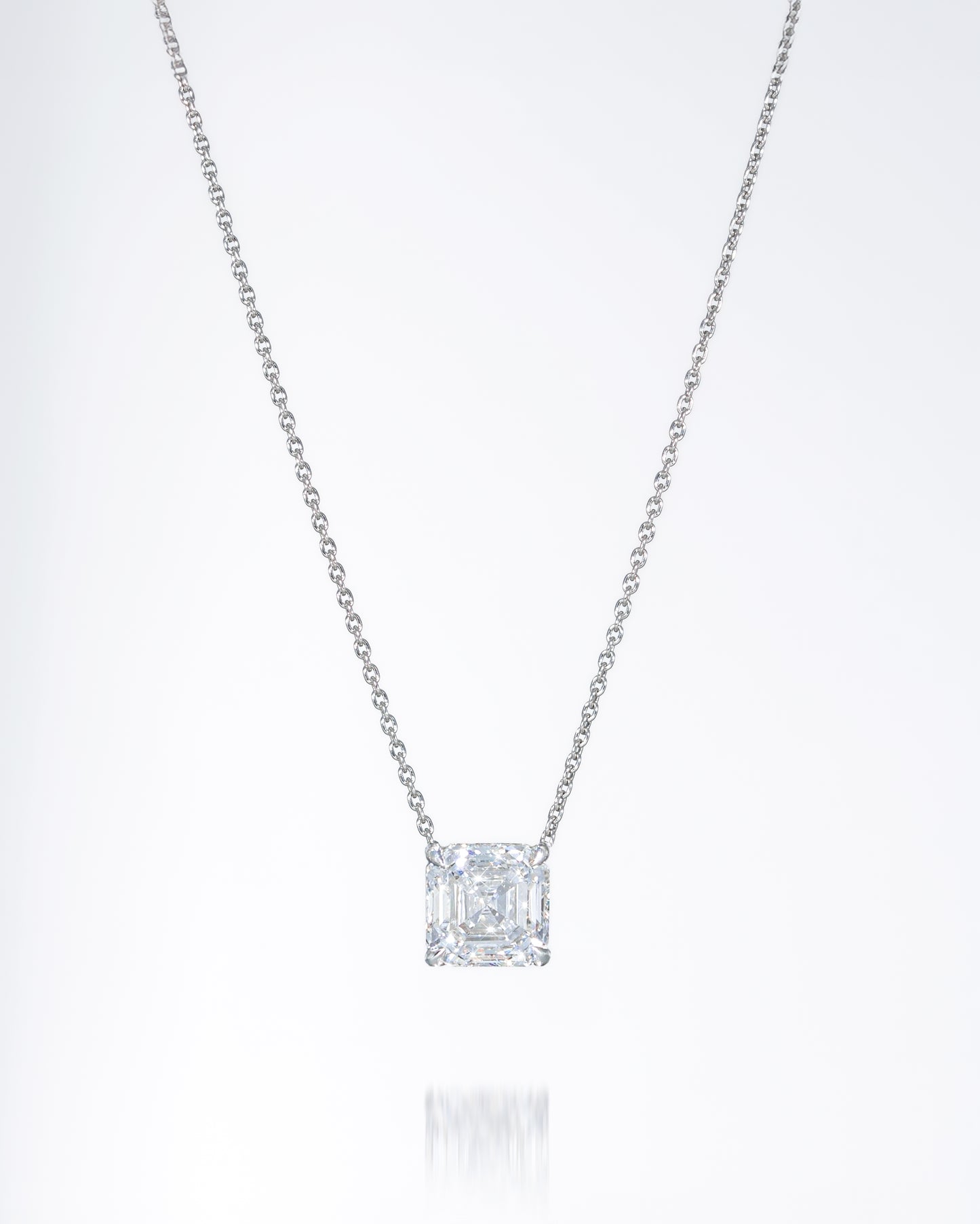 Asscher Solitaire Necklace