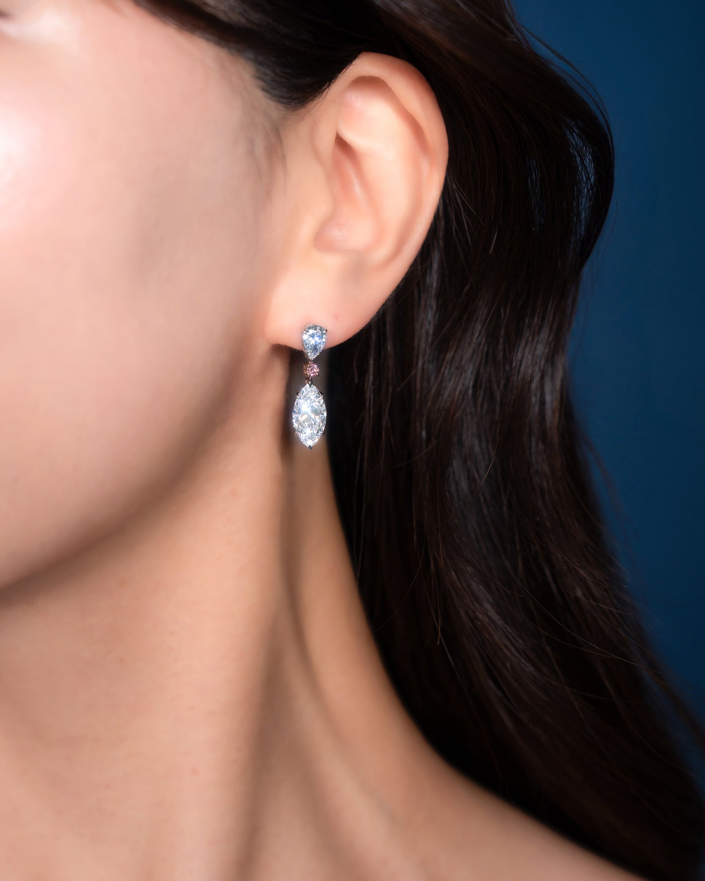 Marquise Vivid Pink Earrings