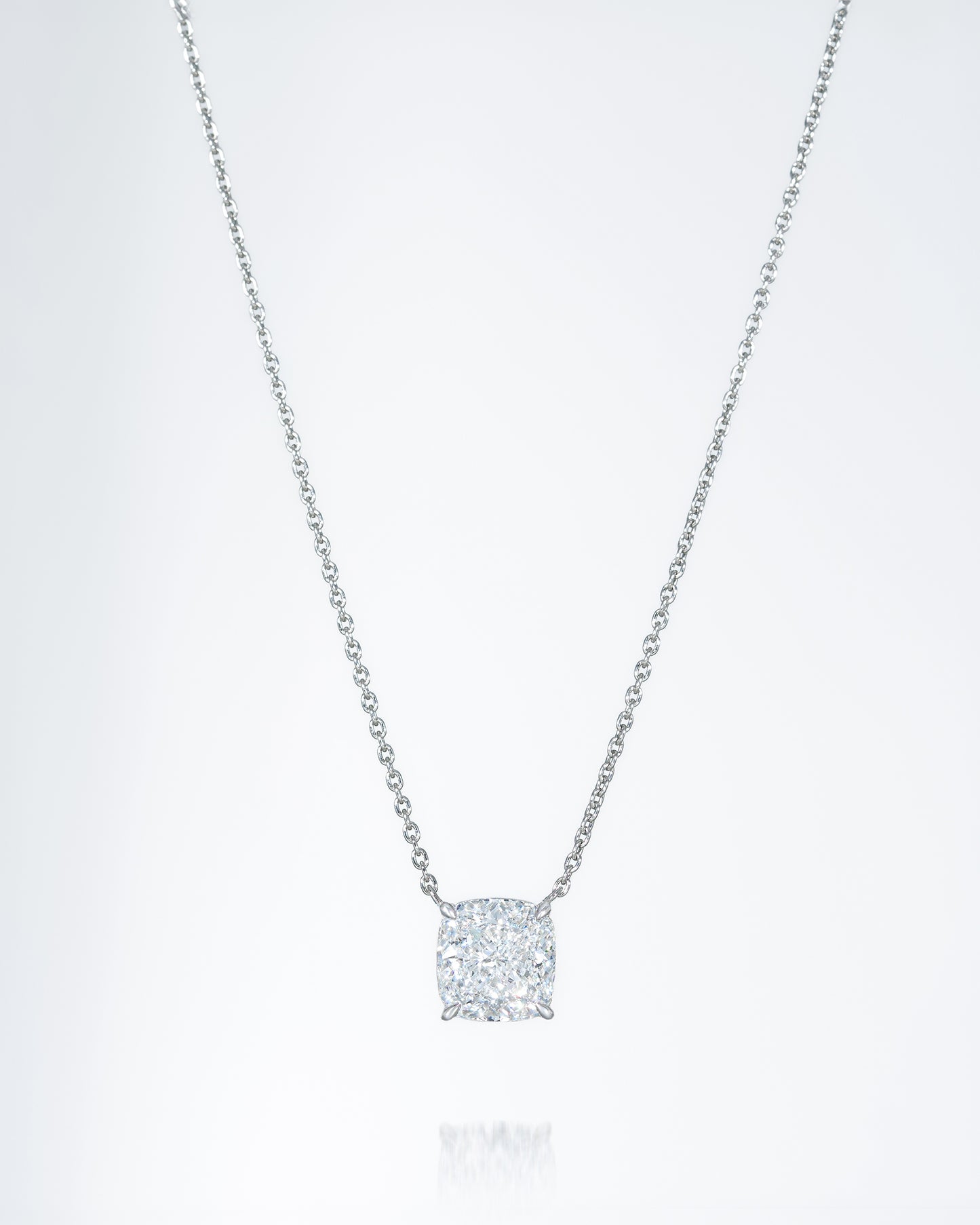 Cushion Solitaire Necklace