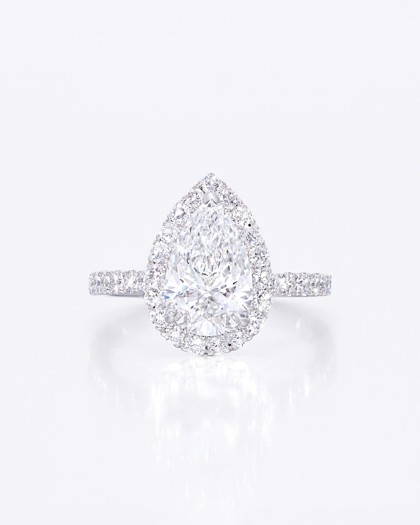 Pear Shape Halo Ring
