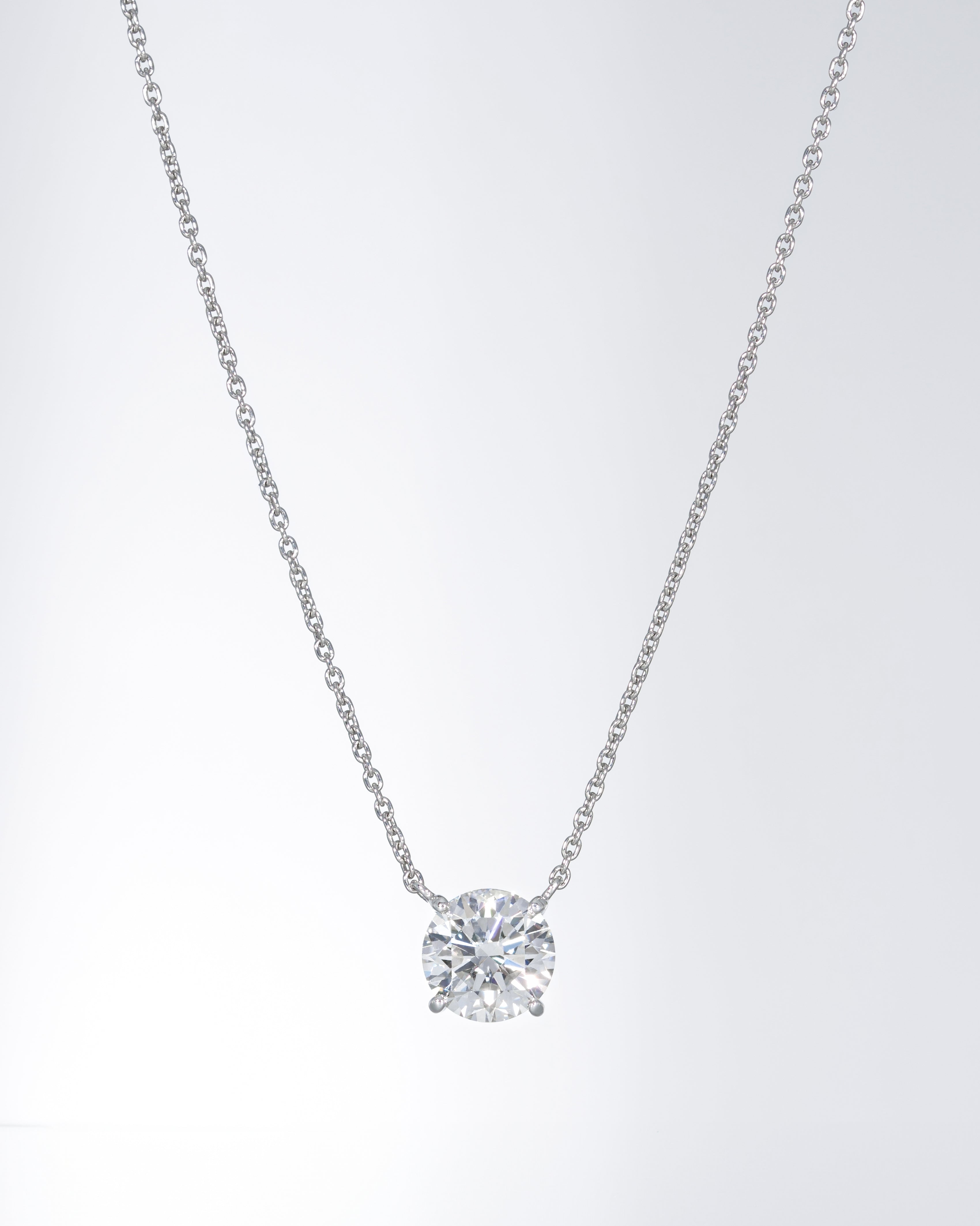 Ⅱ A Diamonds Round Solitaire Necklace Round Solitaire Necklace – ⅡA Diamond