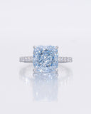 Vivid Blue Cushion Ring