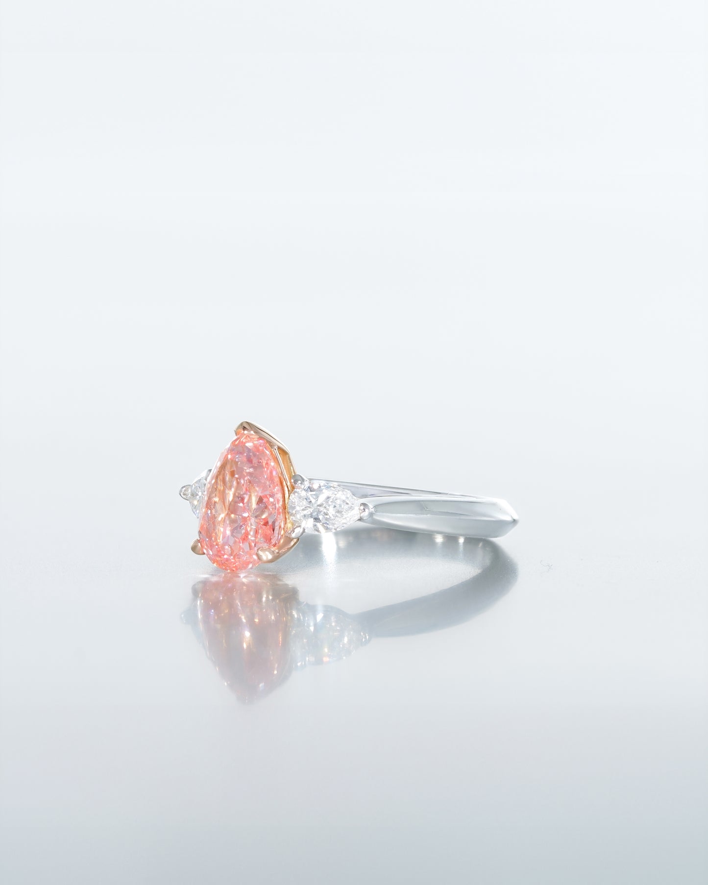 Pink Pear Shape Ring