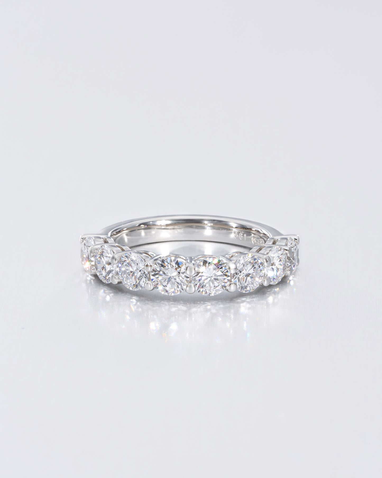 Round Brilliant Harf Eternity Band