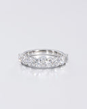 Round Brilliant Half Eternity Band