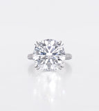 Round Brilliant Triple Pavé Ring