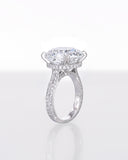 Round Brilliant Triple Pavé Ring