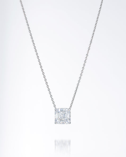 Asscher Solitaire Pendant