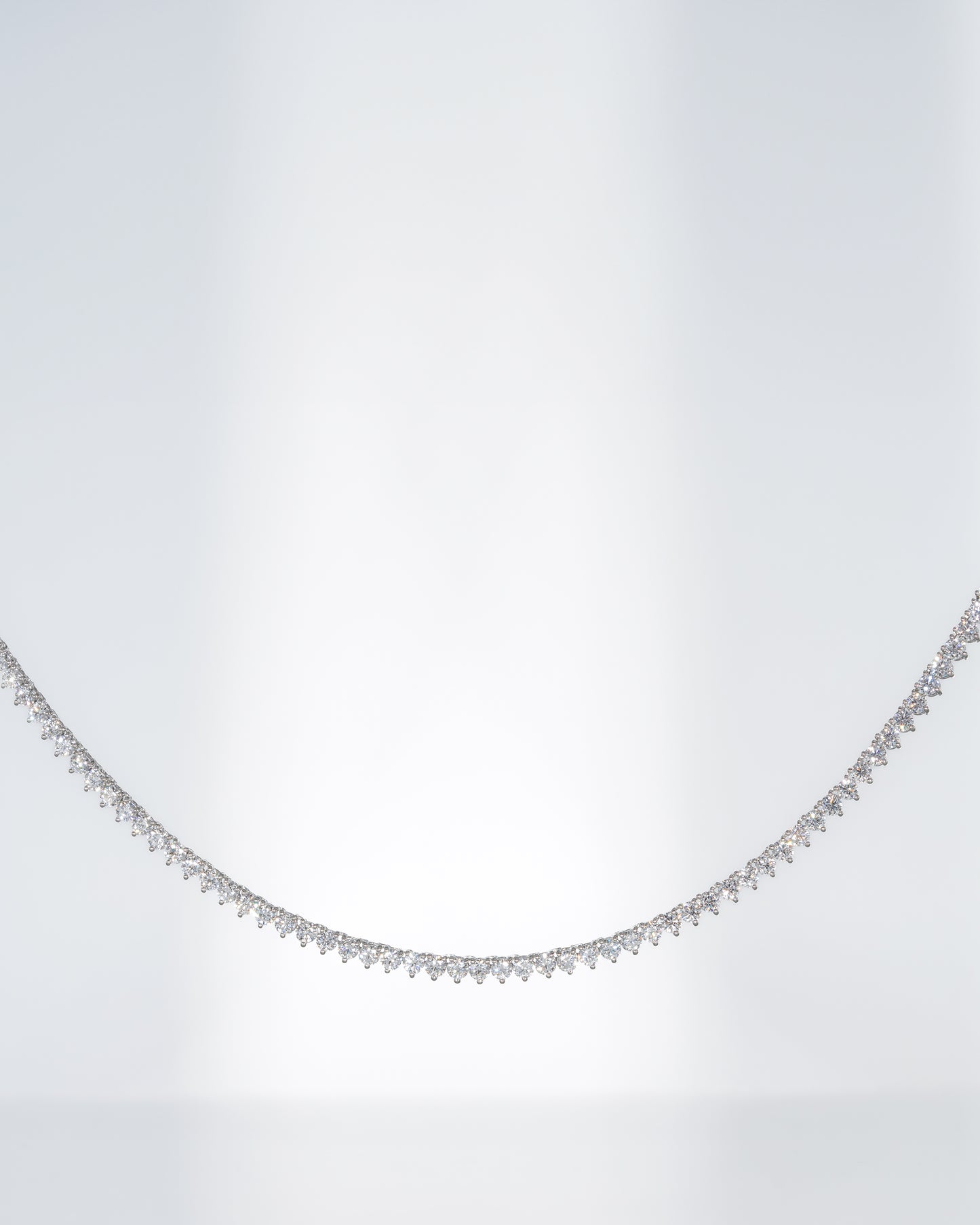 2.5mm 3prong Tennis Necklace