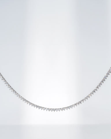 2.5mm 3prong Tennis Necklace