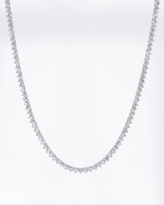 3mm 3prong Tennis Necklace