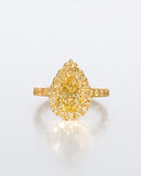 Yellow Pear Shape Halo