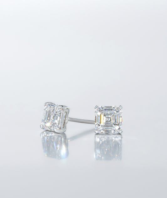 Asscher Stud Earrings