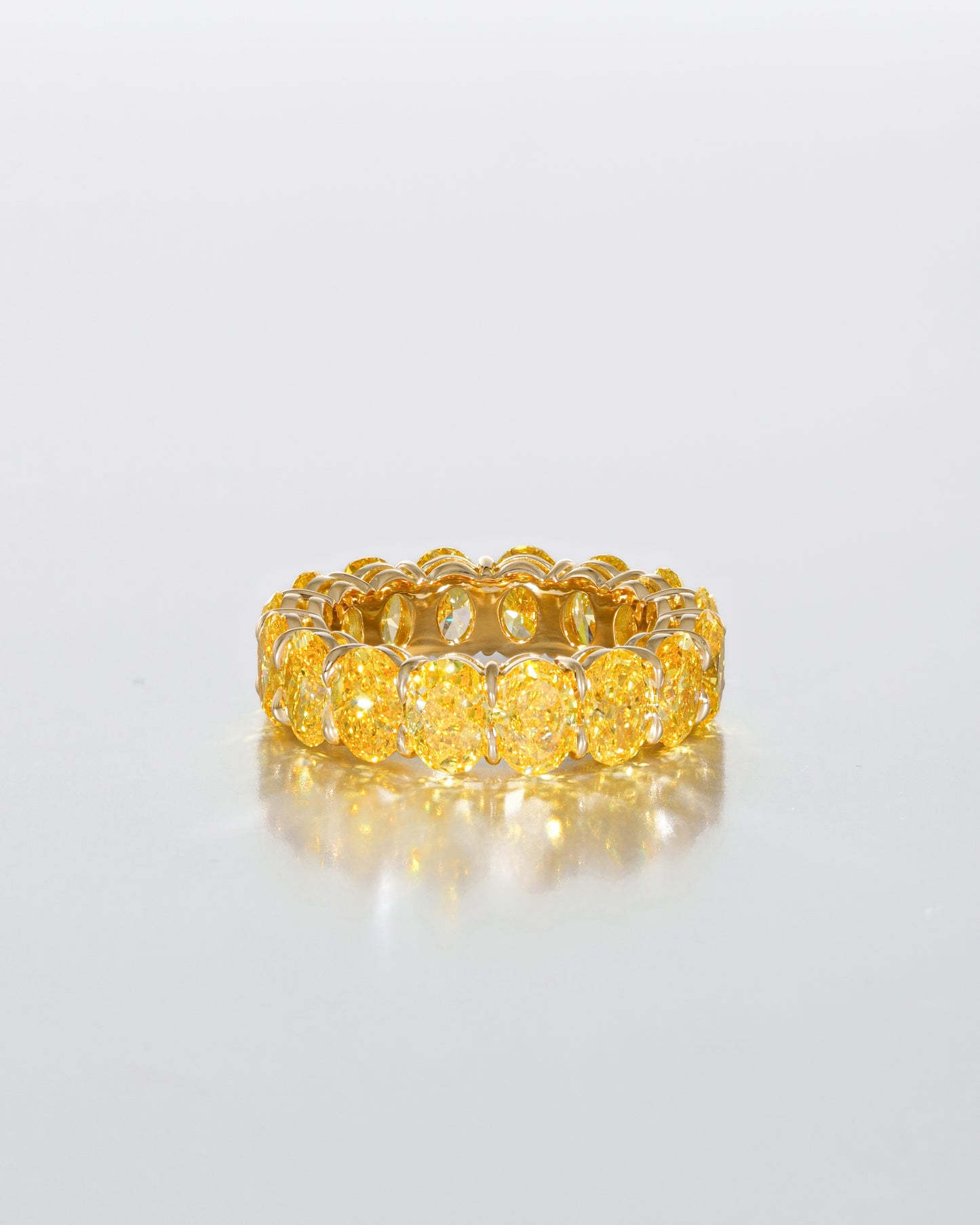 Vivid Yellow Oval Eternity