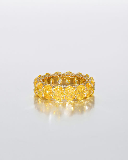 Vivid Yellow Oval Eternity