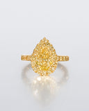 Yellow Pear Shape Halo