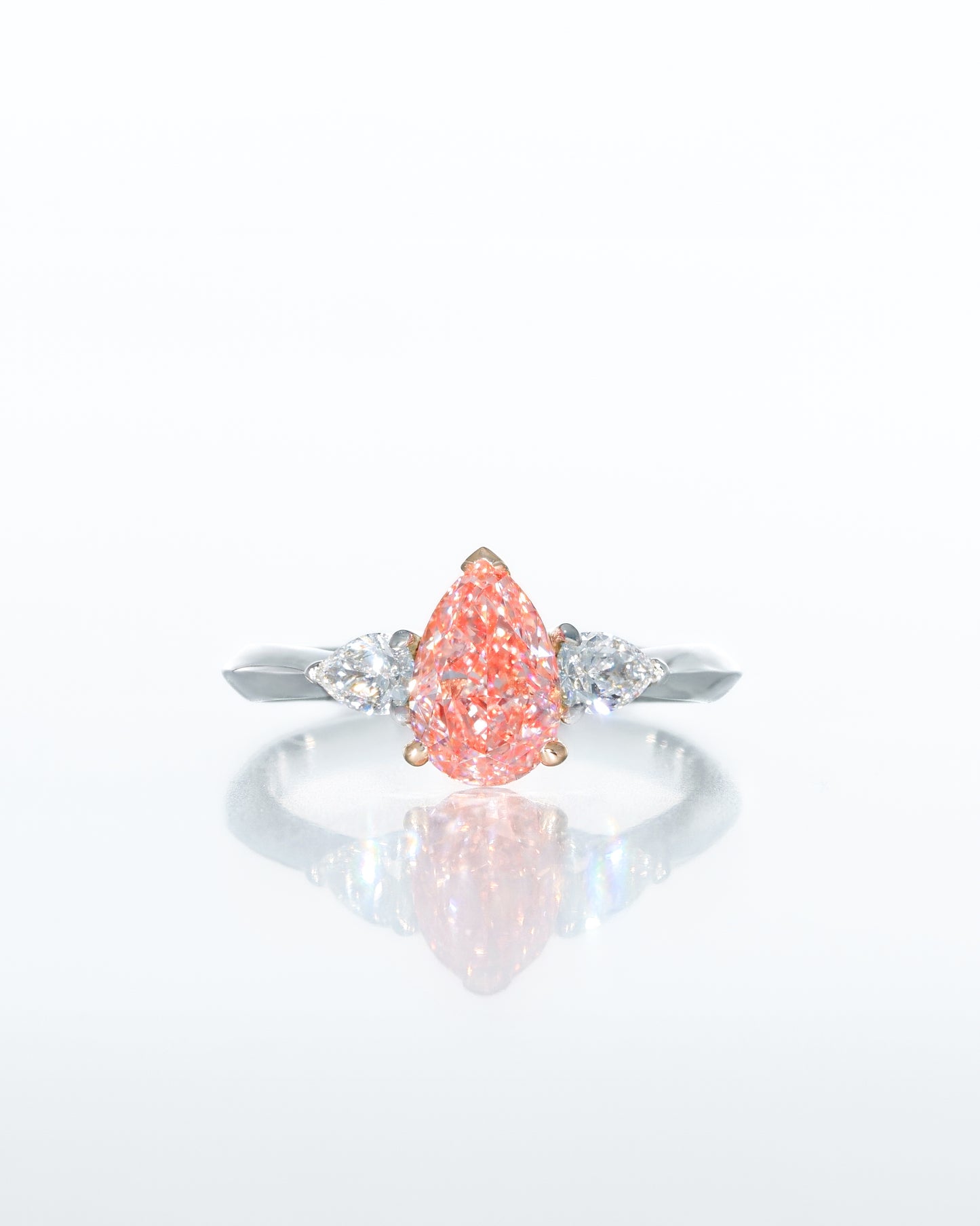 Pink Pear Shape Ring