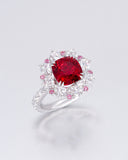 Ruby Pink Halo Ring