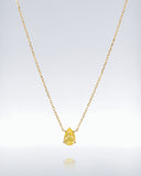 Vivid Yellow Pear Necklace