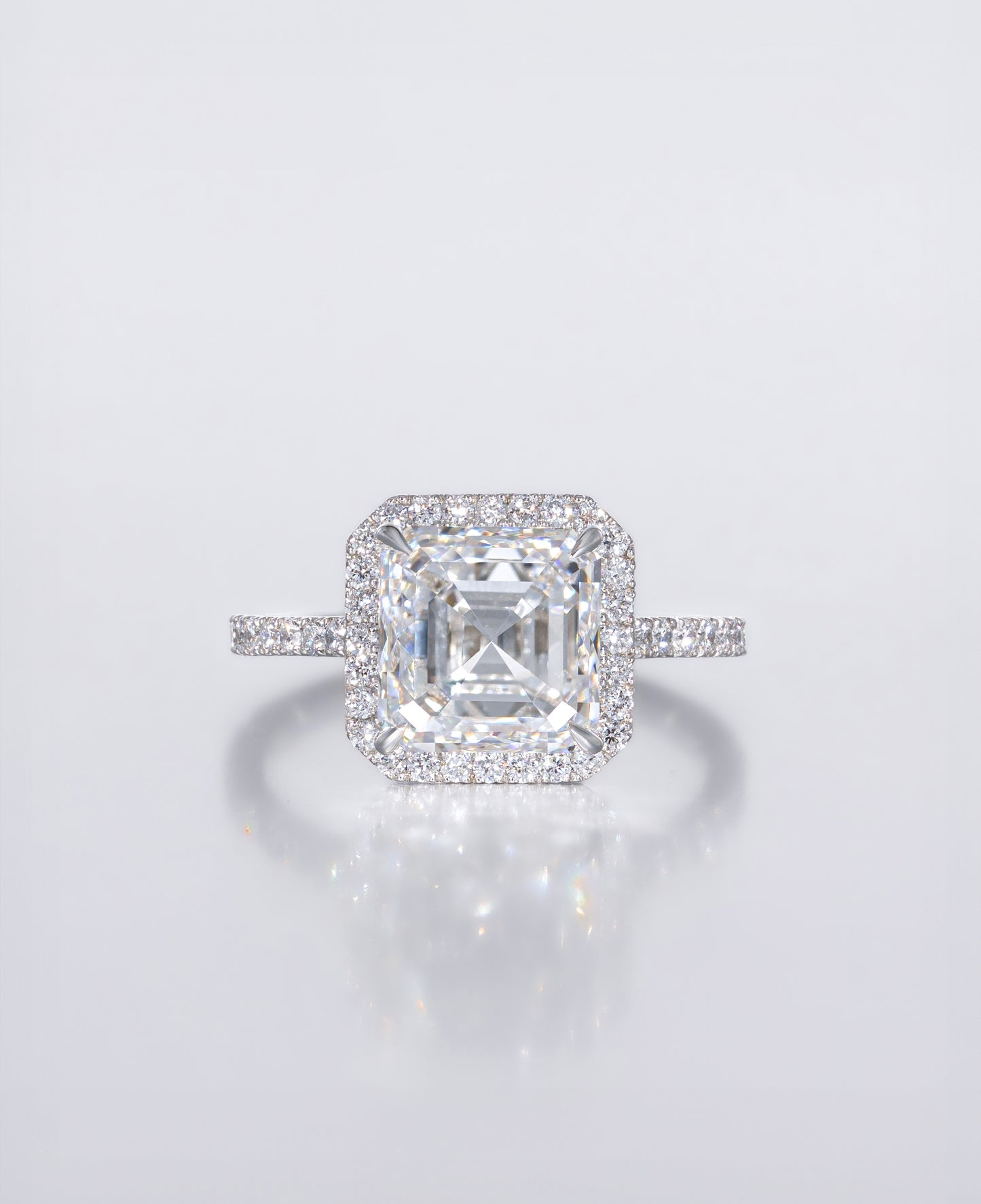 Asscher Halo Ring