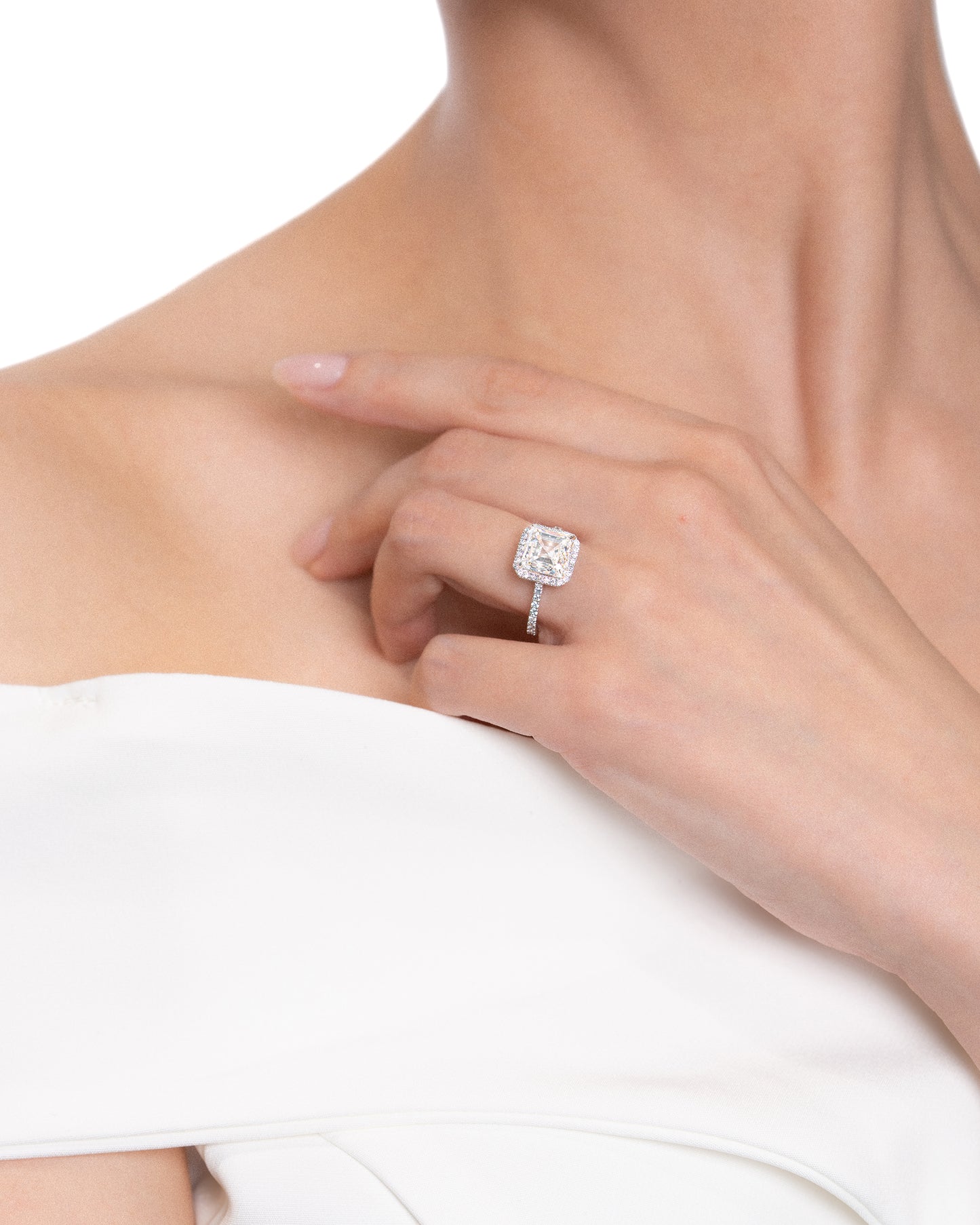 Asscher Halo Ring