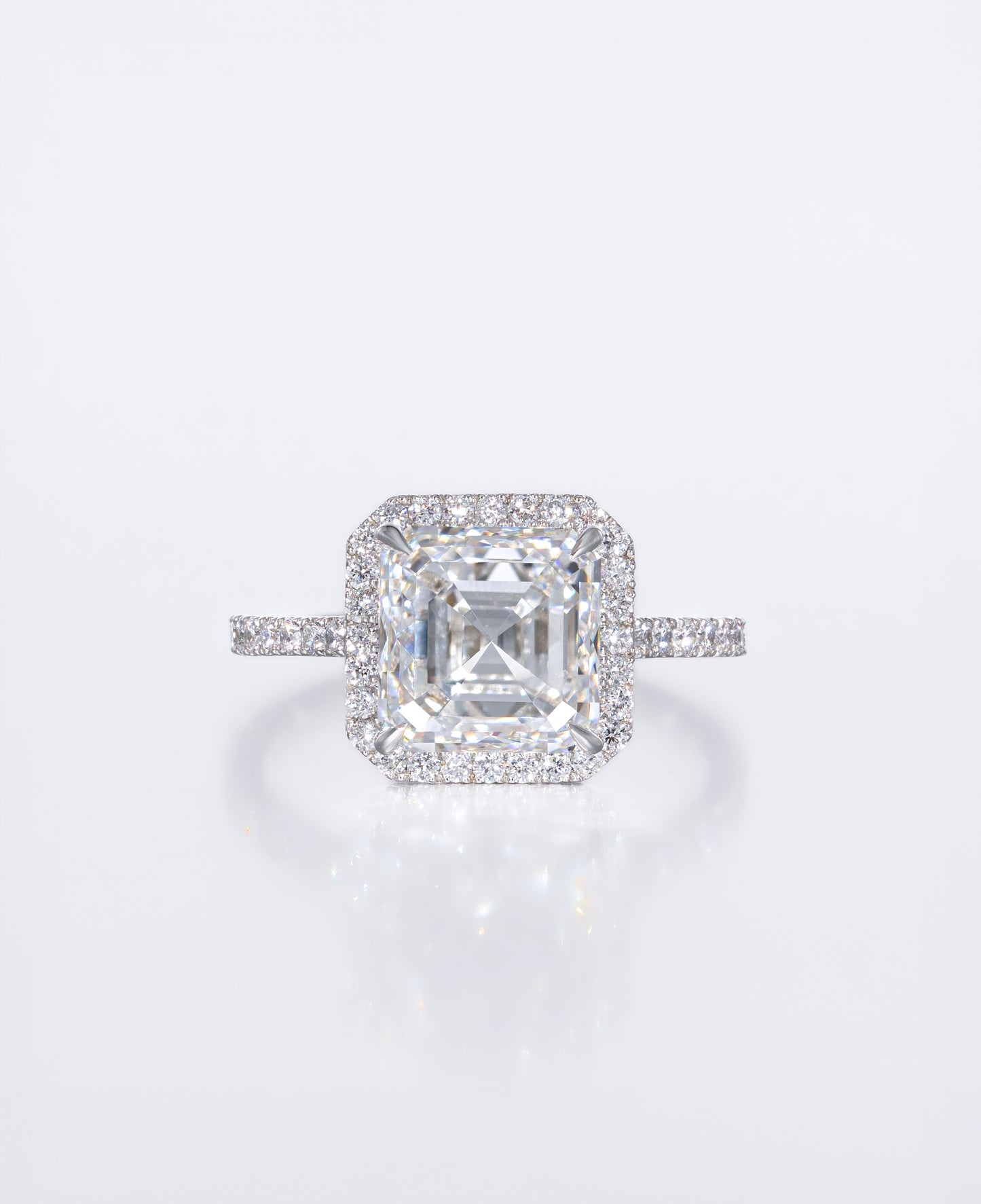 Asscher Halo Ring