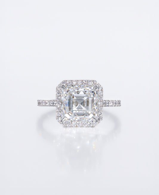 Asscher Halo Ring