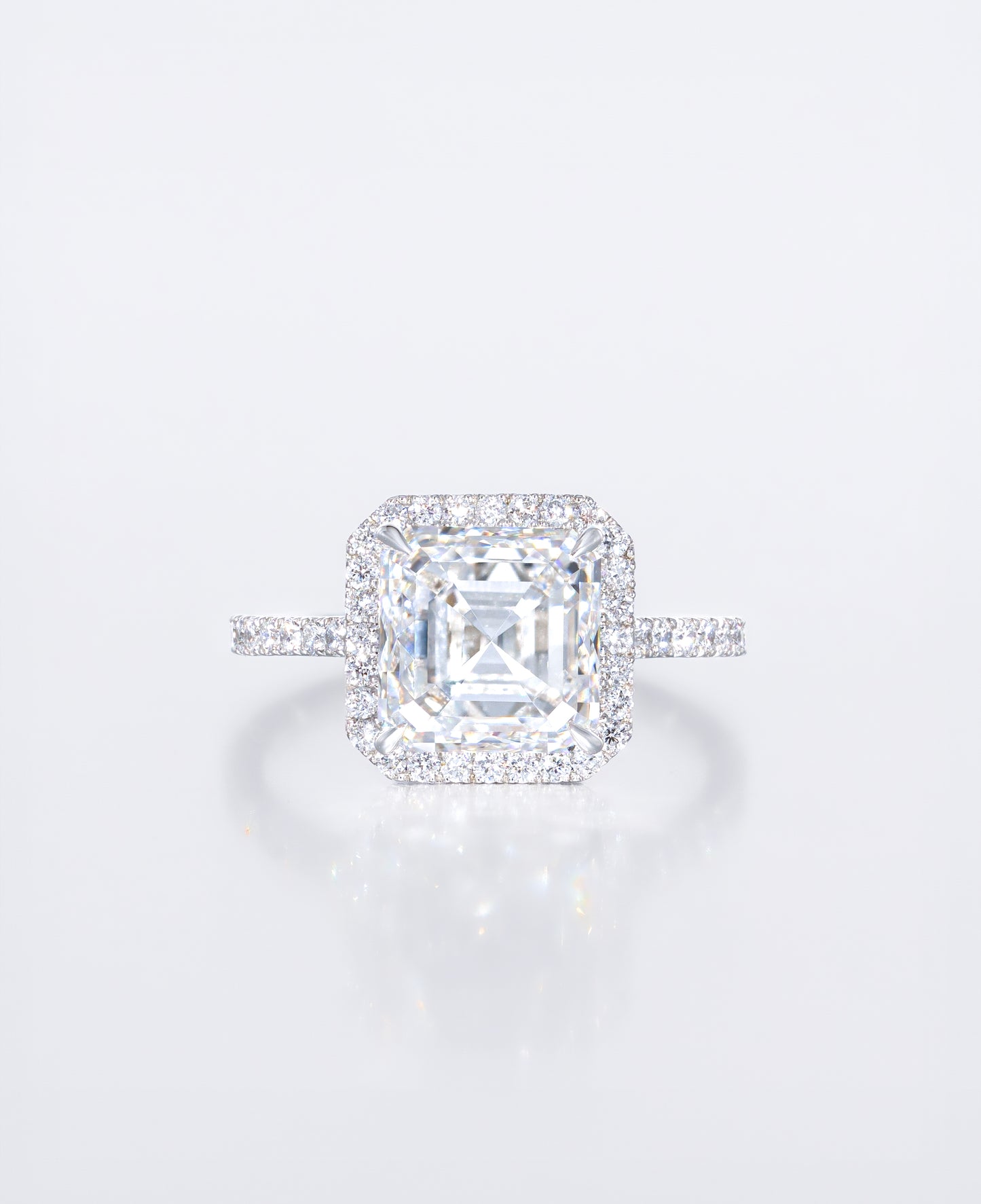 Asscher Halo Ring