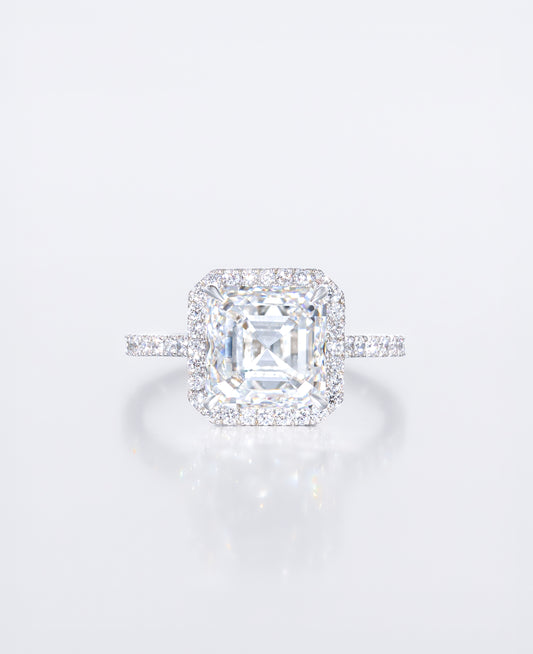 Asscher Halo Ring