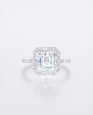 Asscher Halo Ring