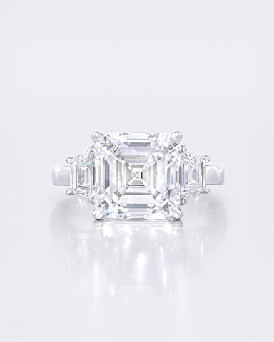 Asscher Trapezoid 3stone Ring