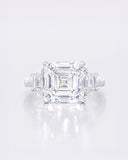 Asscher Trapezoid 3stone Ring