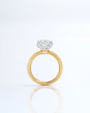 Round Pave YG&PT Ring