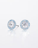 Blue Halo Stud Earrings