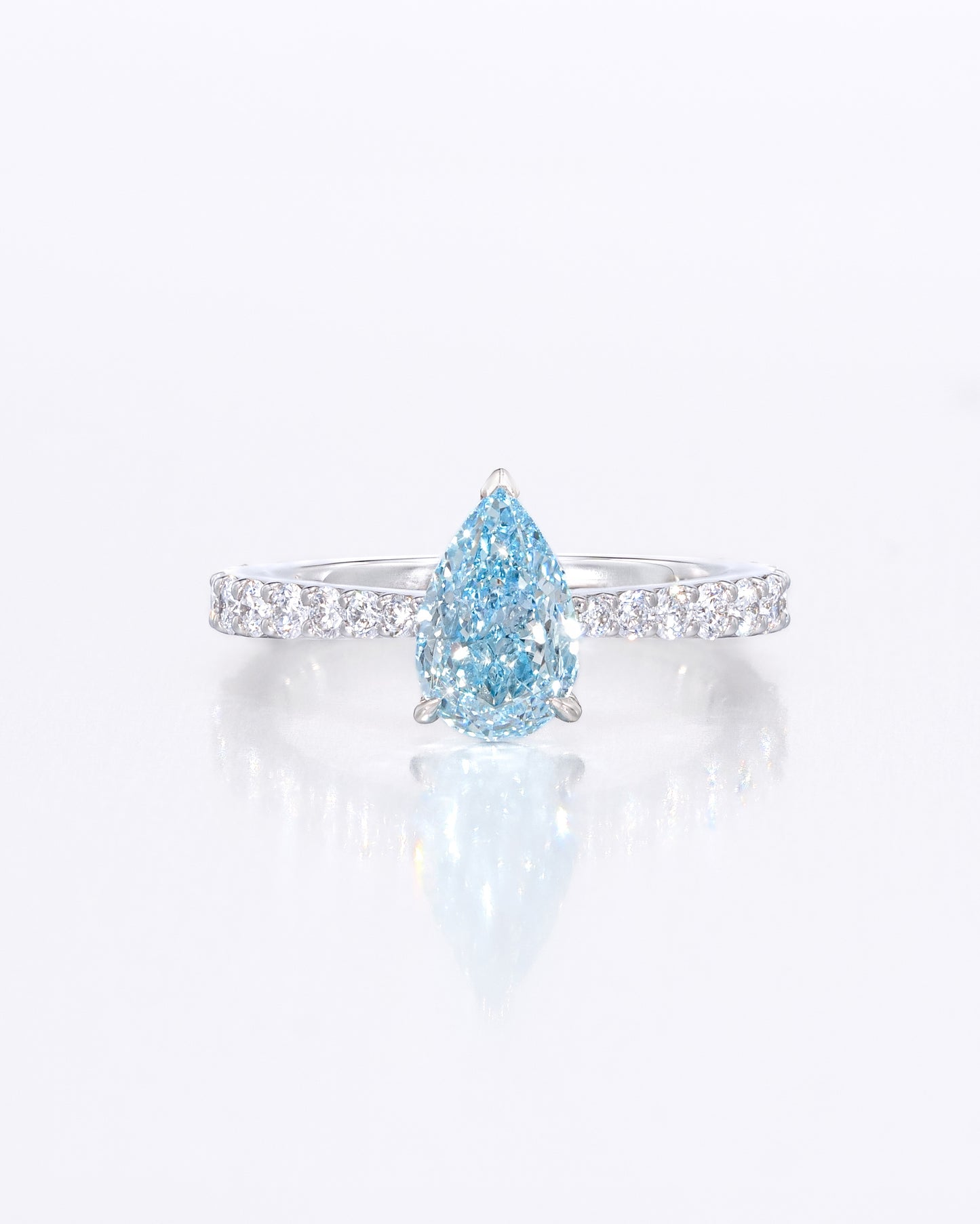 Vivid Blue Pear Shape