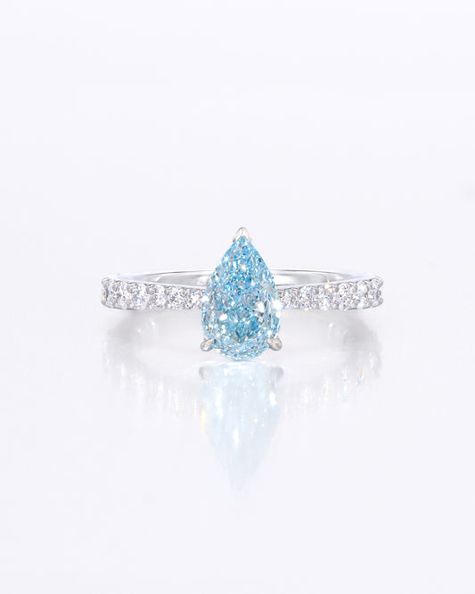 Vivid Blue Pear Shape