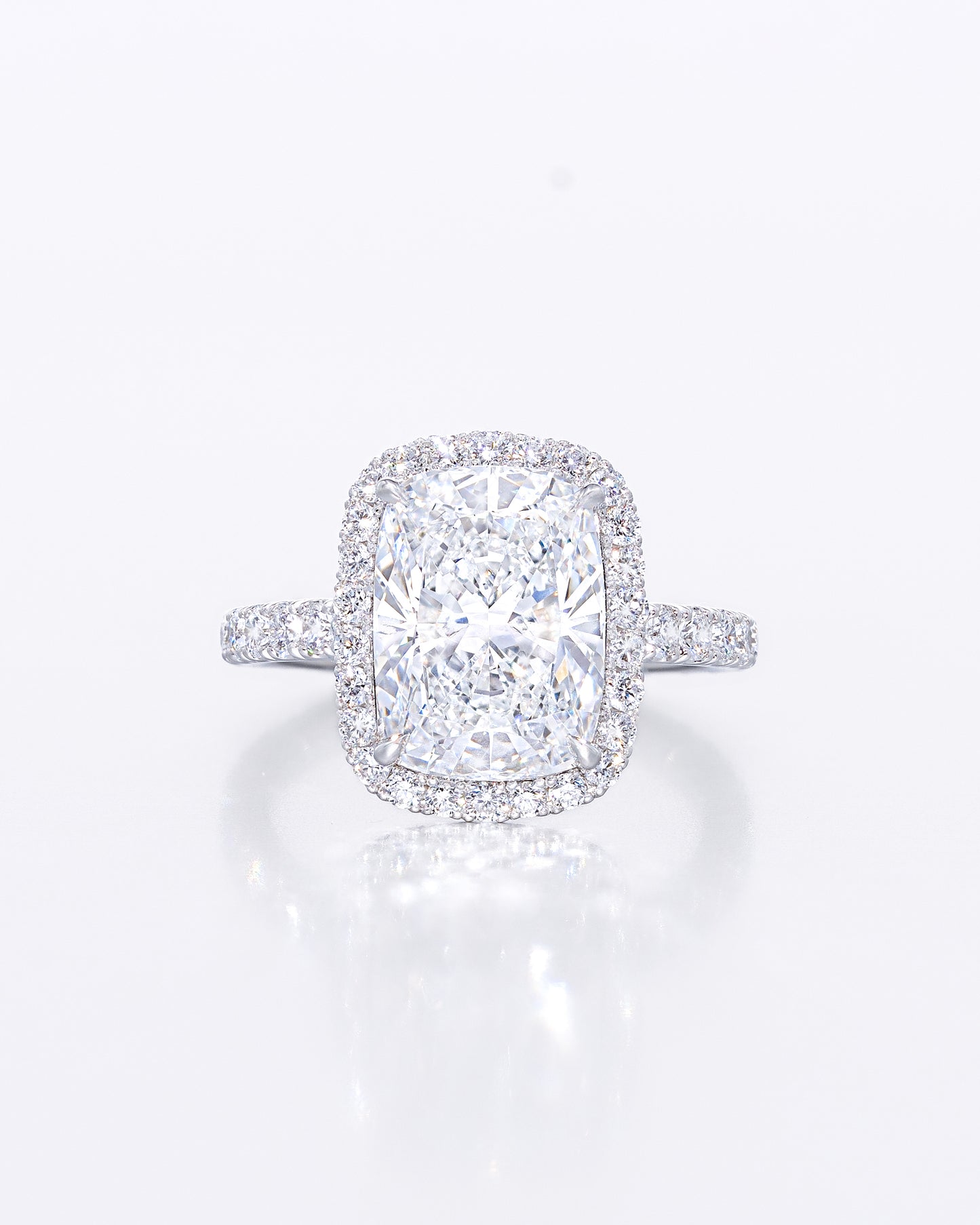 Elongated Cushion Halo Ring