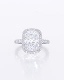 Elongated Cushion Halo Ring