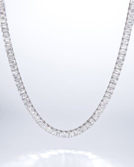 Emerald cut Tennis Necklace 0.5ct each