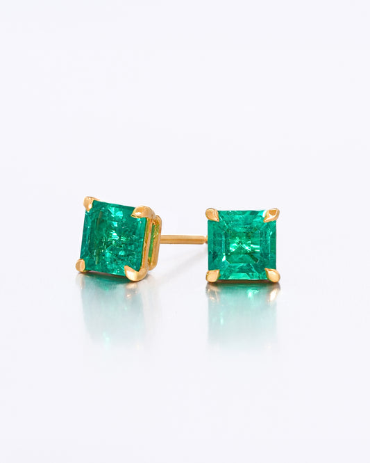 Colombia Emerald Stud Earrings