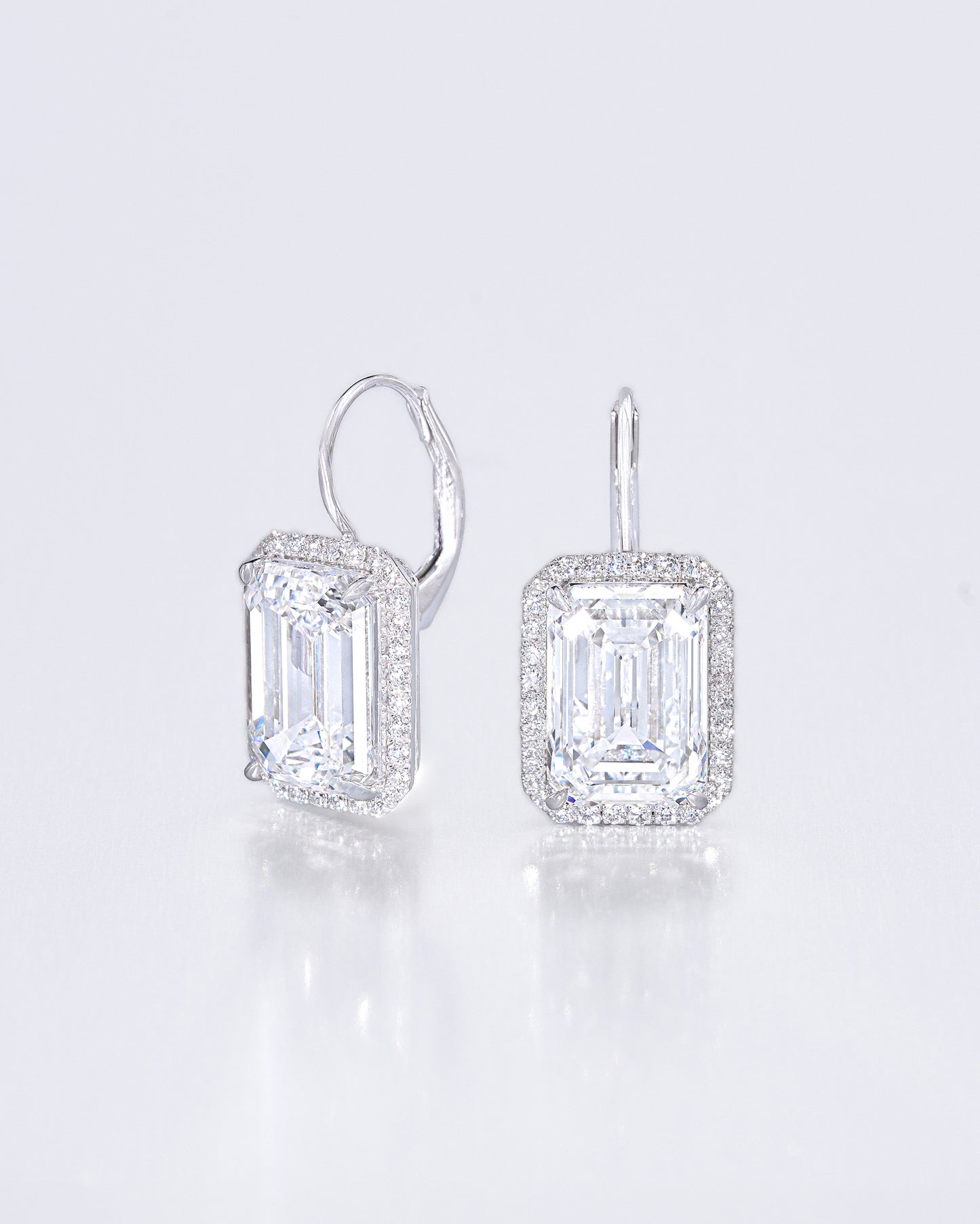Emerald Halo Earrings