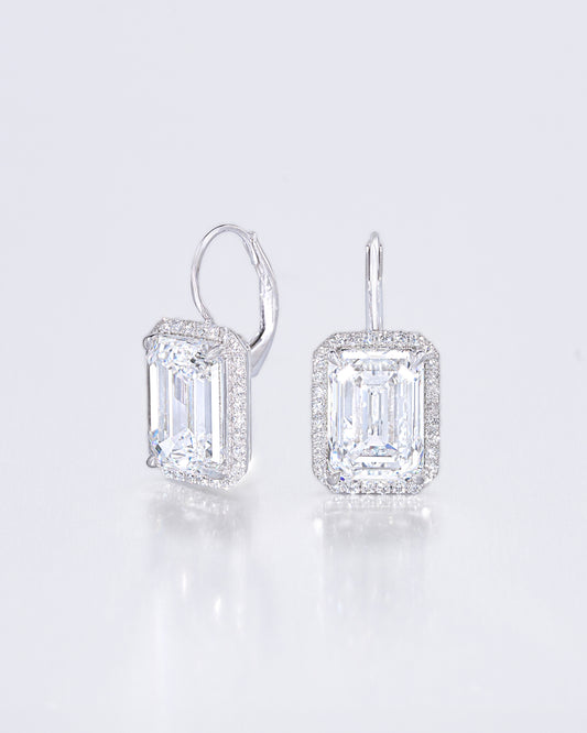 Emerald Halo Earrings