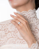 Heart Halo Pave Band