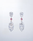 Marquise Vivid Pink Earrings