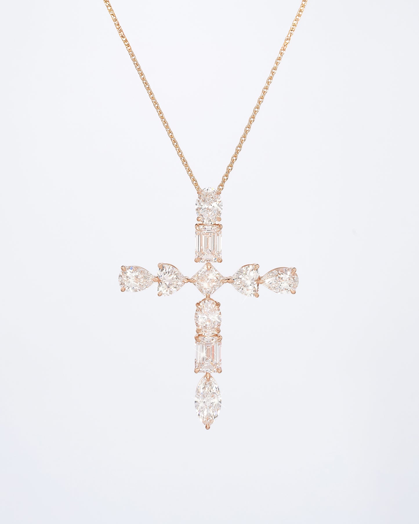 Multi Shape Cross Necklace
