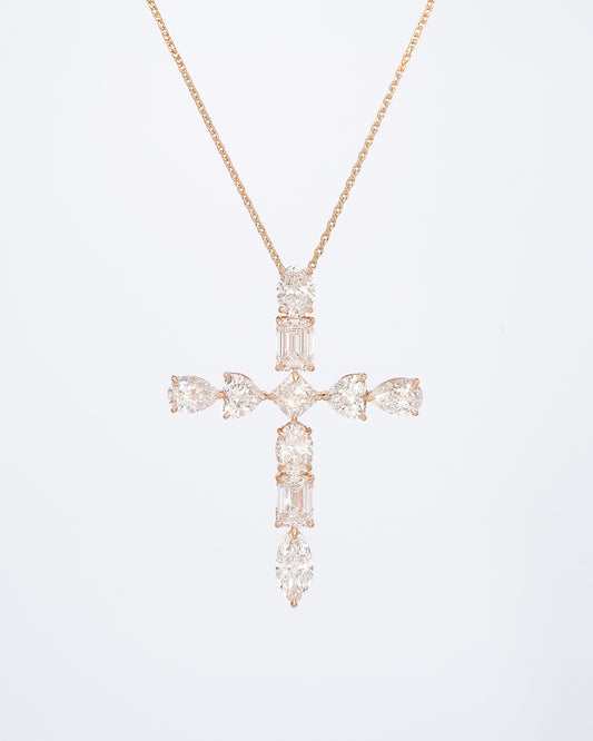 Multi Shape Cross Necklace