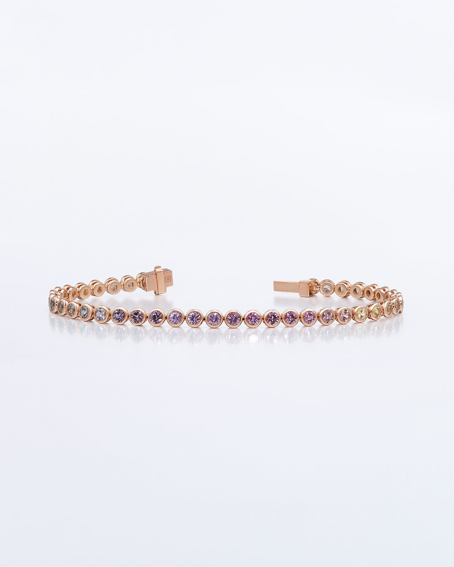 Multicolor Sapphire Bezel Bracelet