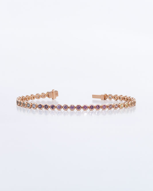 Multicolor Sapphire Bezel Bracelet