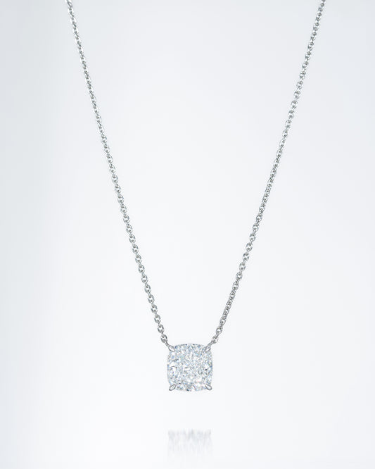 Cushion Solitaire Pendant