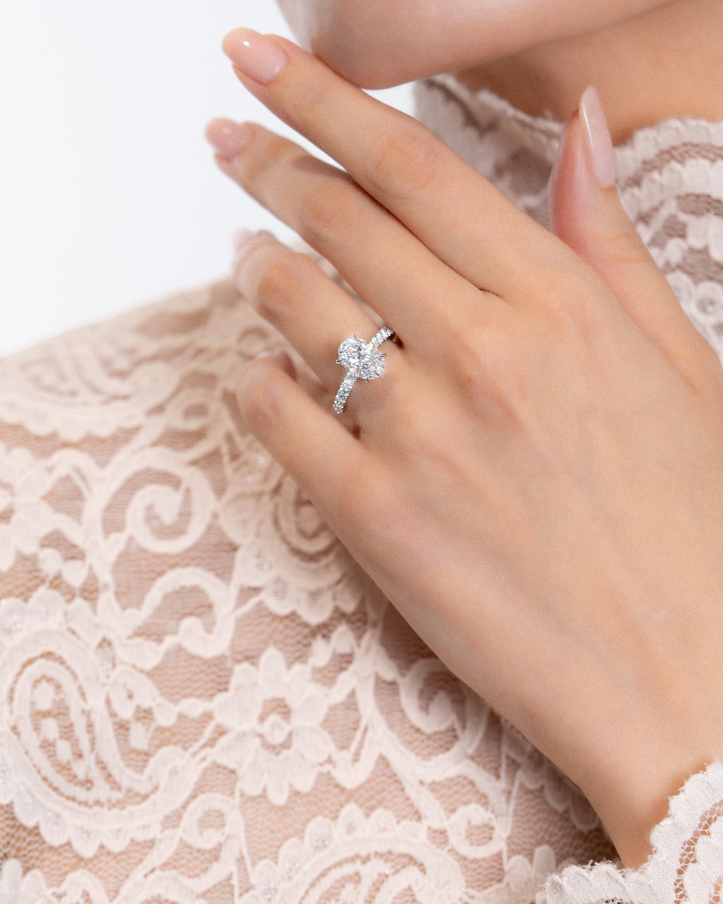 Oval Pave Ring